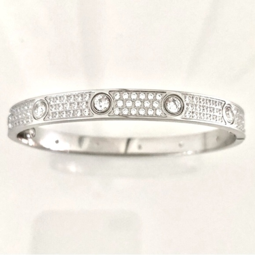Pavé Screw Classic Model Bracelet Stainless Steel with 10 Gems 💎